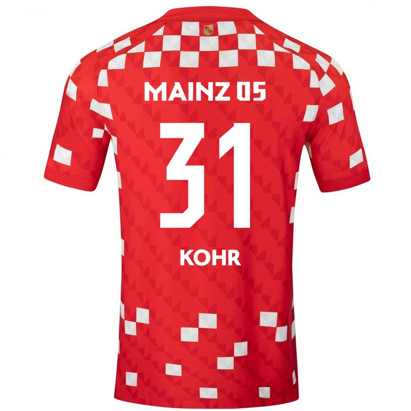 Danxen Kinderen Dominik Kohr #31 Wit Rood Thuisshirt Thuistenue 2024/25 T-Shirt
