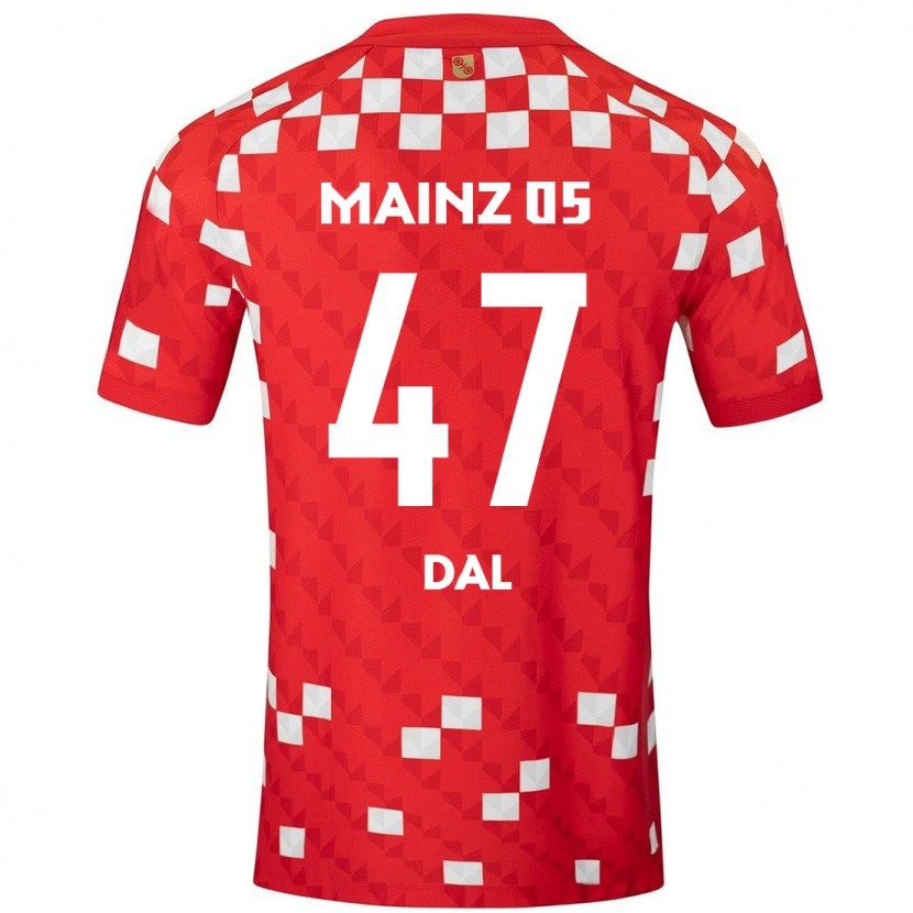 Danxen Kinderen Maxim Dal #47 Wit Rood Thuisshirt Thuistenue 2024/25 T-Shirt