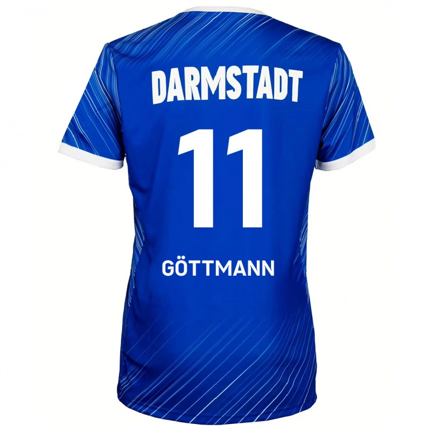 Danxen Kinderen Levin Göttmann #11 Blauw Wit Thuisshirt Thuistenue 2024/25 T-Shirt