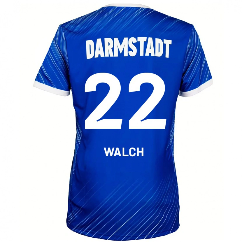Danxen Kinderen Leon Walch #22 Blauw Wit Thuisshirt Thuistenue 2024/25 T-Shirt