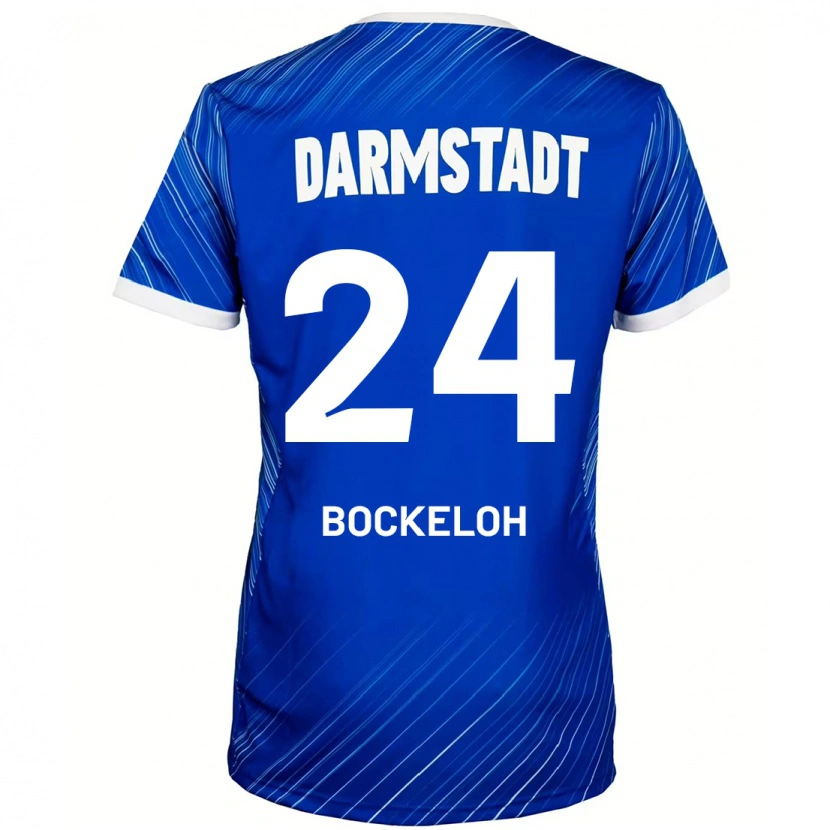 Danxen Kinderen Leonhard Bockeloh #24 Blauw Wit Thuisshirt Thuistenue 2024/25 T-Shirt