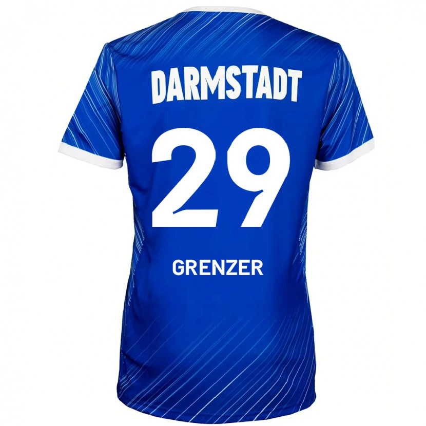 Danxen Kinderen Mika Grenzer #29 Blauw Wit Thuisshirt Thuistenue 2024/25 T-Shirt