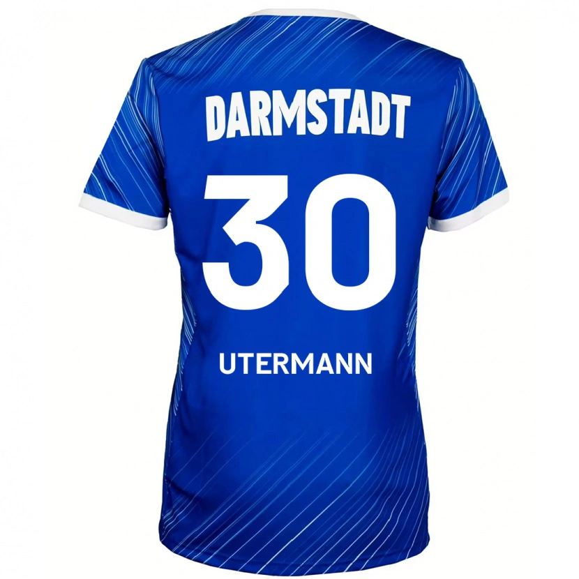 Danxen Kinderen Anton Utermann #30 Blauw Wit Thuisshirt Thuistenue 2024/25 T-Shirt