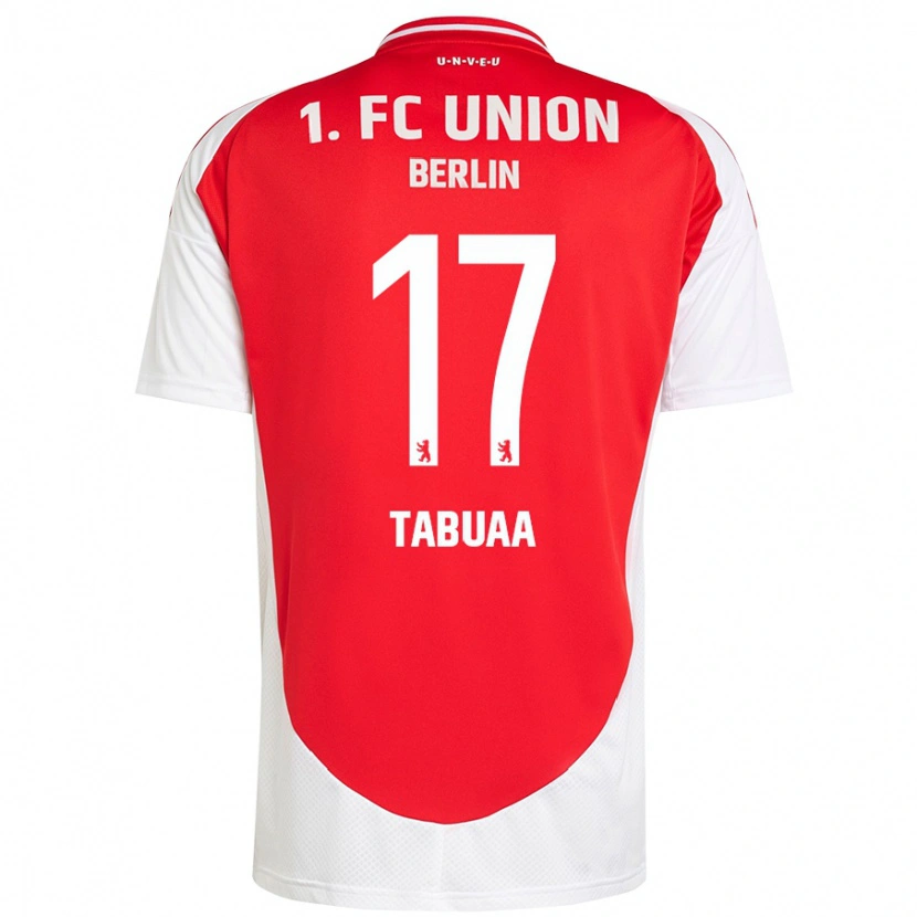 Danxen Kinderen Stephen Tabuaa #17 Rood Wit Thuisshirt Thuistenue 2024/25 T-Shirt