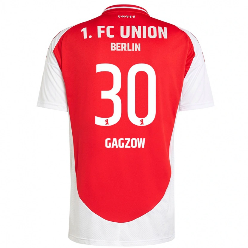 Danxen Kinderen Fritz Gagzow #30 Rood Wit Thuisshirt Thuistenue 2024/25 T-Shirt