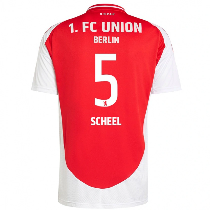 Danxen Kinderen Luca Scheel #5 Rood Wit Thuisshirt Thuistenue 2024/25 T-Shirt