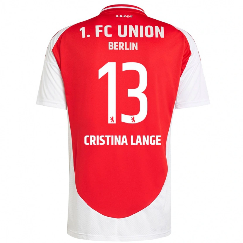 Danxen Kinderen Maria Cristina Lange #13 Rood Wit Thuisshirt Thuistenue 2024/25 T-Shirt