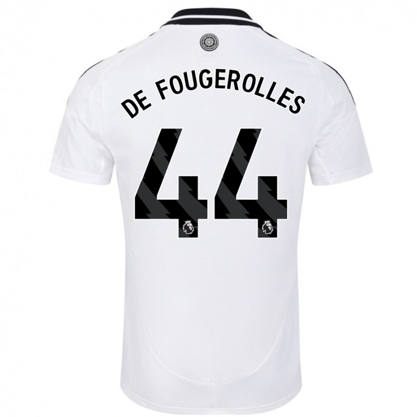Danxen Kinderen Luc De Fougerolles #44 Wit Thuisshirt Thuistenue 2024/25 T-Shirt