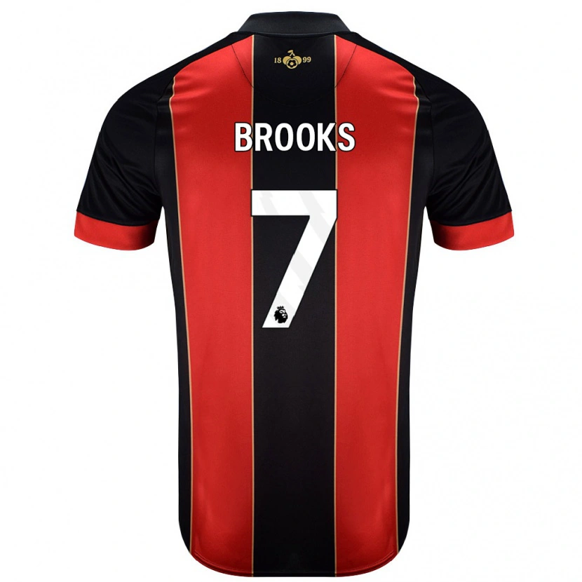 Danxen Kinderen David Brooks #7 Rood Zwart Thuisshirt Thuistenue 2024/25 T-Shirt