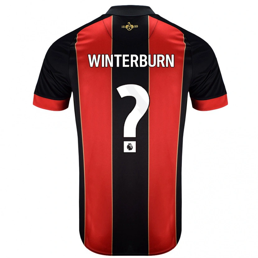 Danxen Kinderen Ben Winterburn #0 Rood Zwart Thuisshirt Thuistenue 2024/25 T-Shirt