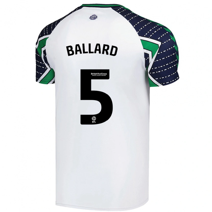Danxen Kinderen Daniel Ballard #5 Wit Uitshirt Uittenue 2024/25 T-Shirt