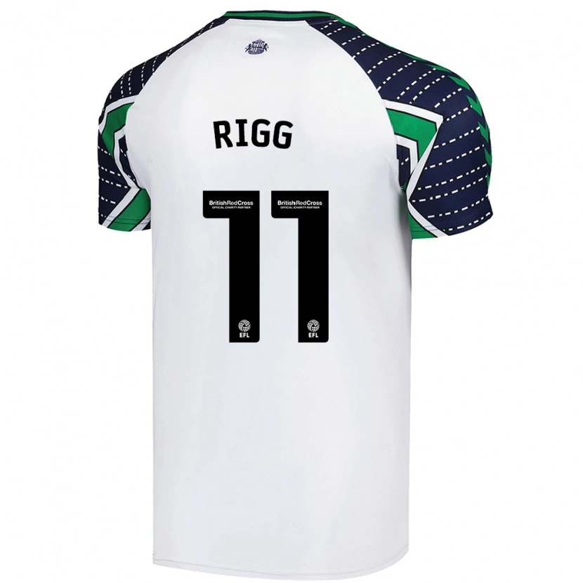 Danxen Kinderen Chris Rigg #11 Wit Uitshirt Uittenue 2024/25 T-Shirt