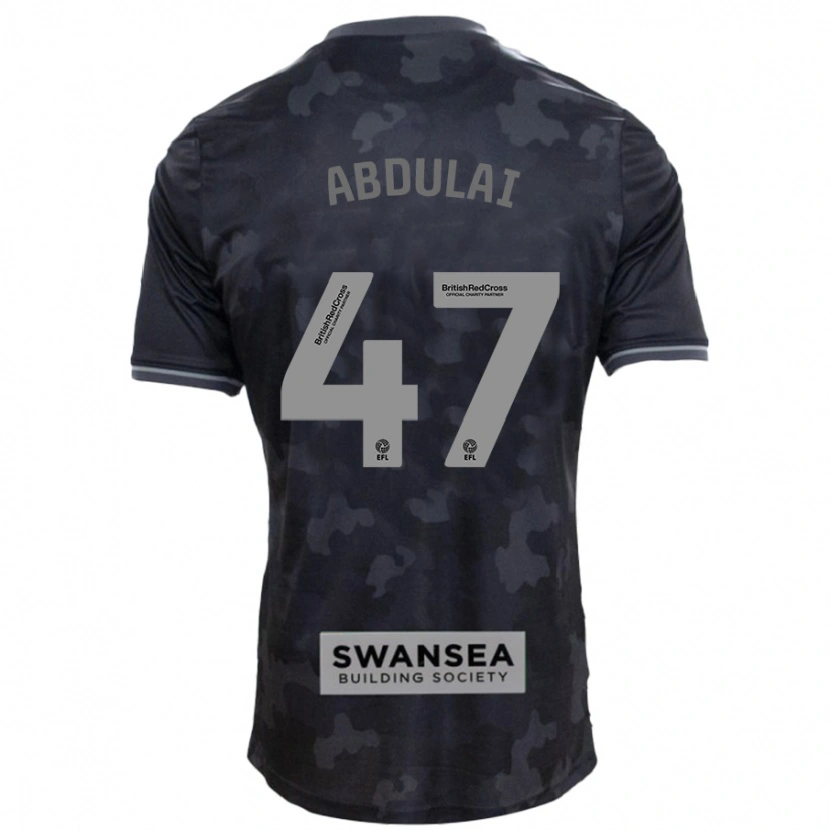Danxen Kinderen Azeem Abdulai #47 Zwart Uitshirt Uittenue 2024/25 T-Shirt