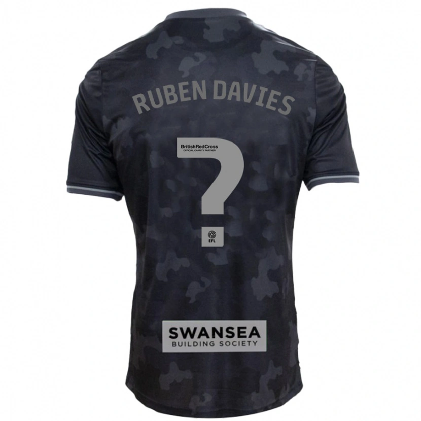 Danxen Kinderen Ruben Davies #0 Zwart Uitshirt Uittenue 2024/25 T-Shirt