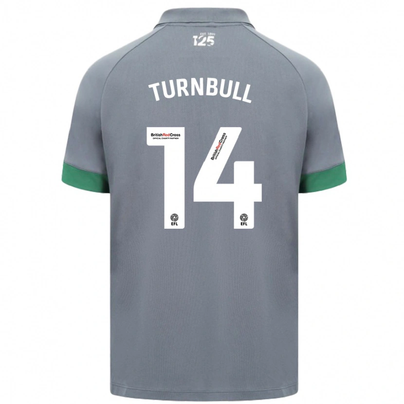 Danxen Kinderen David Turnbull #14 Donkergrijs Uitshirt Uittenue 2024/25 T-Shirt