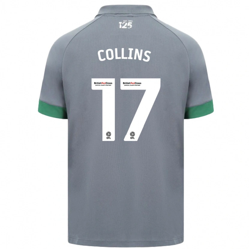 Danxen Kinderen Jamilu Collins #17 Donkergrijs Uitshirt Uittenue 2024/25 T-Shirt