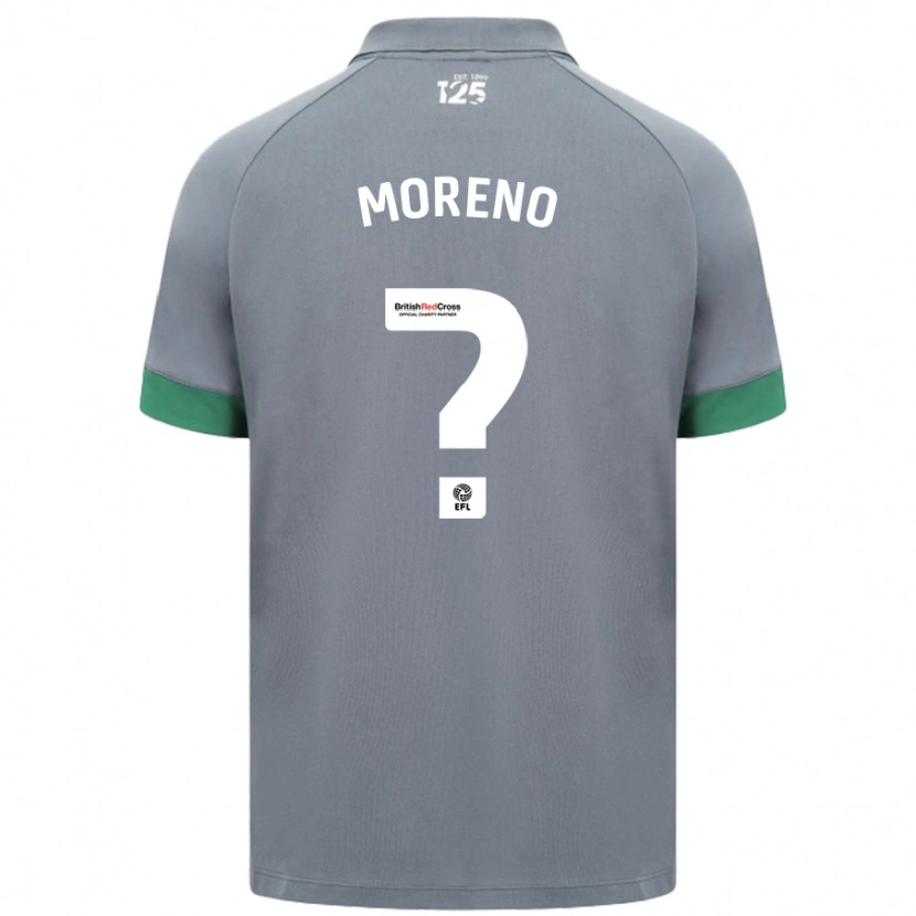 Danxen Kinderen Paul Moreno #0 Donkergrijs Uitshirt Uittenue 2024/25 T-Shirt