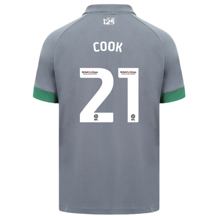 Danxen Kinderen Mikayla Cook #21 Donkergrijs Uitshirt Uittenue 2024/25 T-Shirt