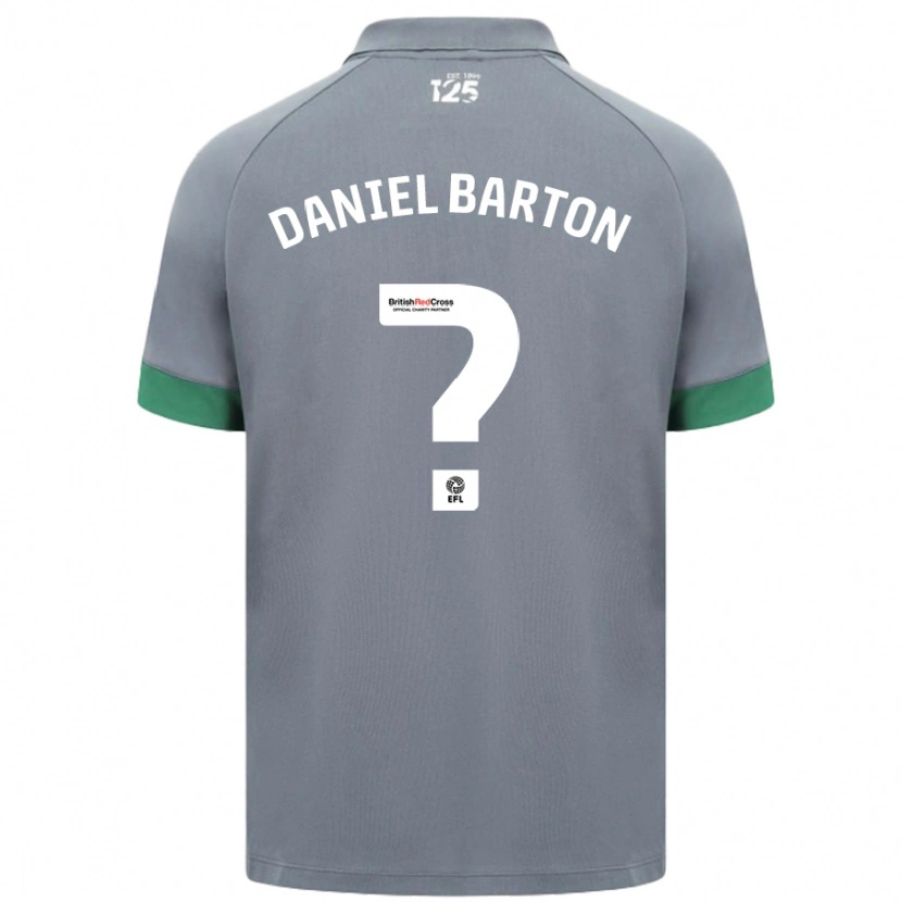 Danxen Kinderen Daniel Barton #0 Donkergrijs Uitshirt Uittenue 2024/25 T-Shirt