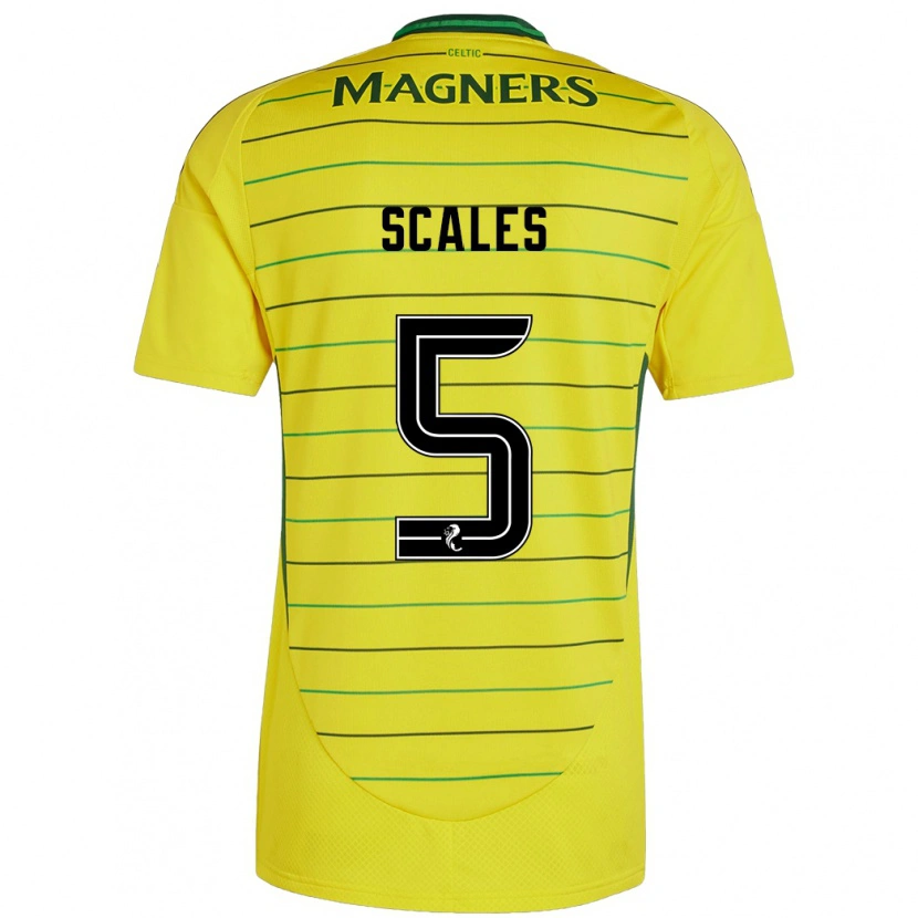 Danxen Kinderen Liam Scales #5 Geel Uitshirt Uittenue 2024/25 T-Shirt