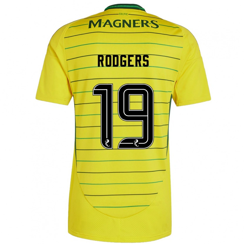 Danxen Kinderen Lisa Rodgers #19 Geel Uitshirt Uittenue 2024/25 T-Shirt