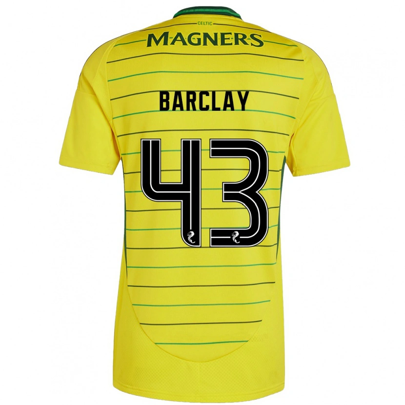 Danxen Kinderen Lucy Barclay #43 Geel Uitshirt Uittenue 2024/25 T-Shirt