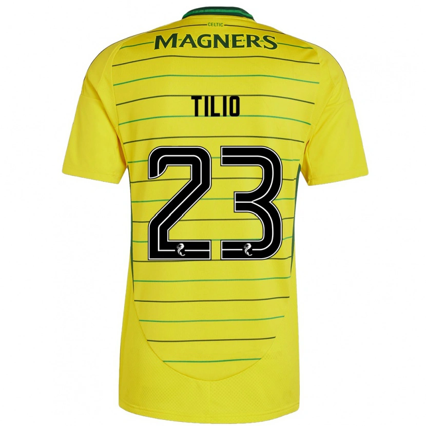 Danxen Kinderen Marco Tilio #23 Geel Uitshirt Uittenue 2024/25 T-Shirt