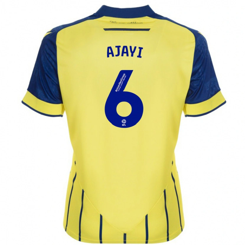 Danxen Kinderen Semi Ajayi #6 Geel Blauw Uitshirt Uittenue 2024/25 T-Shirt