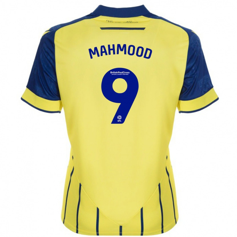 Danxen Kinderen Mariam Mahmood #9 Geel Blauw Uitshirt Uittenue 2024/25 T-Shirt