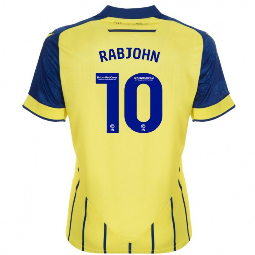 Danxen Kinderen Olivia Rabjohn #10 Geel Blauw Uitshirt Uittenue 2024/25 T-Shirt