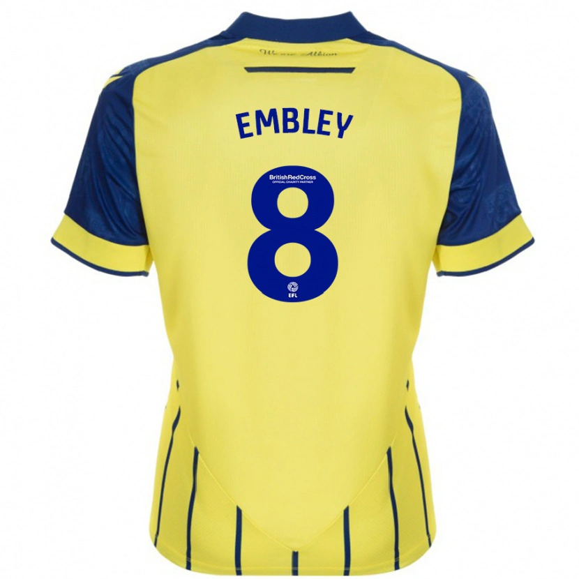 Danxen Kinderen Rosie Embley #8 Geel Blauw Uitshirt Uittenue 2024/25 T-Shirt