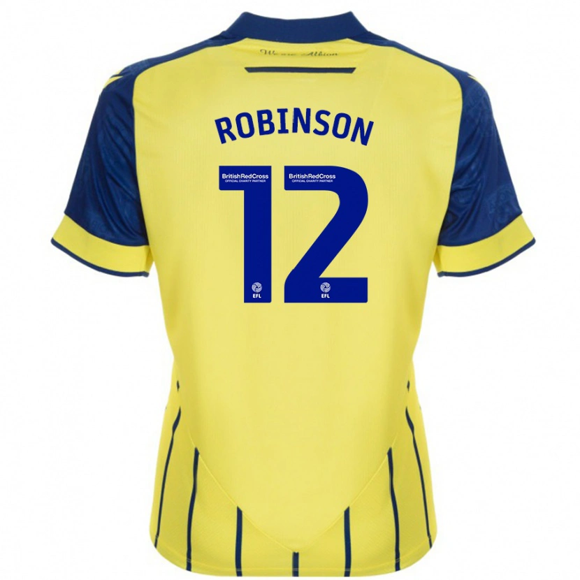 Danxen Kinderen Leanne Robinson #12 Geel Blauw Uitshirt Uittenue 2024/25 T-Shirt