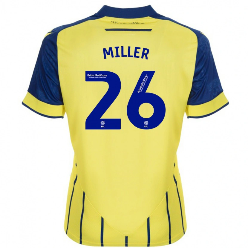 Danxen Kinderen Nna Miller #26 Geel Blauw Uitshirt Uittenue 2024/25 T-Shirt