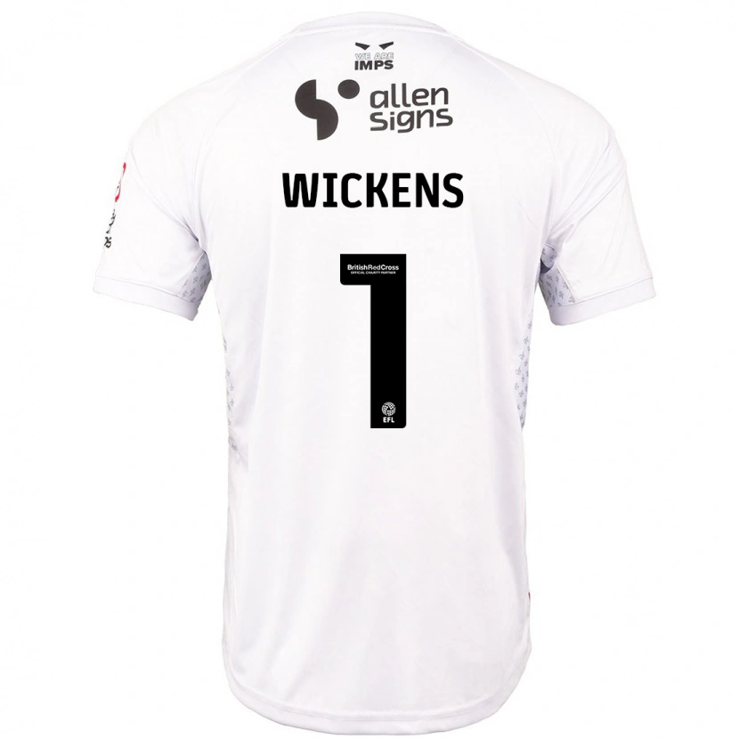 Danxen Kinderen George Wickens #1 Rood Wit Uitshirt Uittenue 2024/25 T-Shirt
