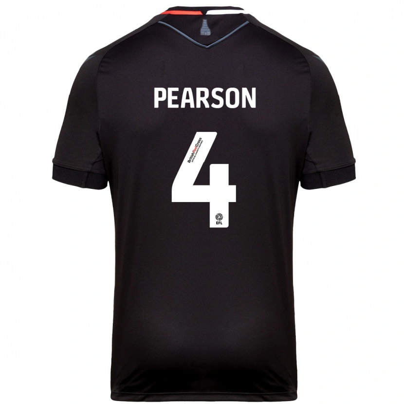 Danxen Kinderen Ben Pearson #4 Zwart Uitshirt Uittenue 2024/25 T-Shirt
