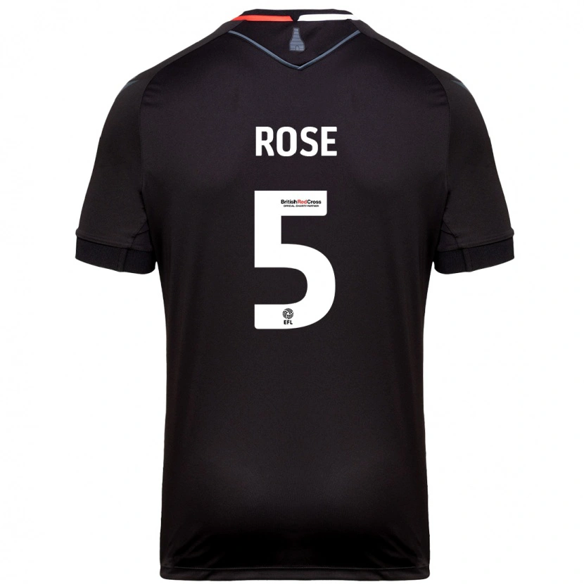 Danxen Kinderen Michael Rose #5 Zwart Uitshirt Uittenue 2024/25 T-Shirt
