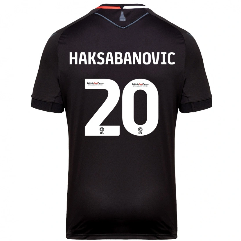 Danxen Kinderen Sead Hakšabanović #20 Zwart Uitshirt Uittenue 2024/25 T-Shirt