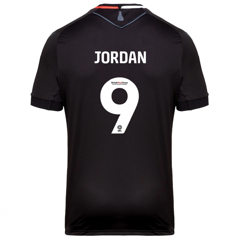 Danxen Kinderen Saffron Jordan #9 Zwart Uitshirt Uittenue 2024/25 T-Shirt