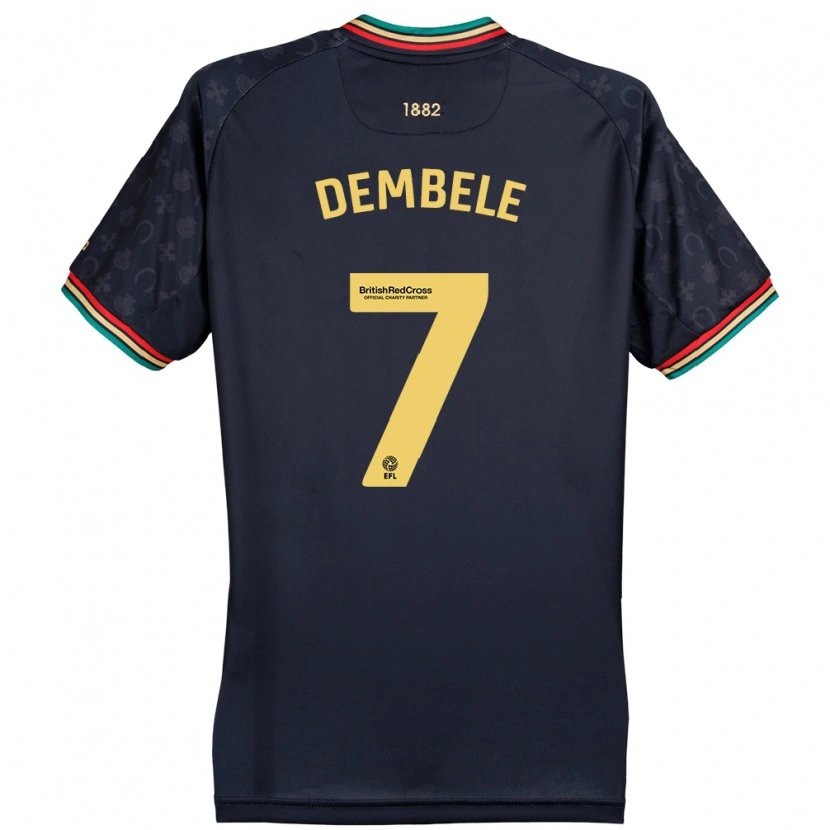 Danxen Kinderen Karamoko Dembélé #7 Donker Marineblauw Uitshirt Uittenue 2024/25 T-Shirt