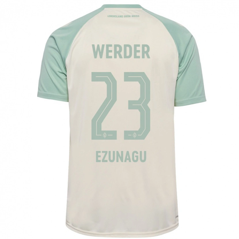 Danxen Kinderen Ike Ezunagu #23 Off-White Lichtgroen Uitshirt Uittenue 2024/25 T-Shirt