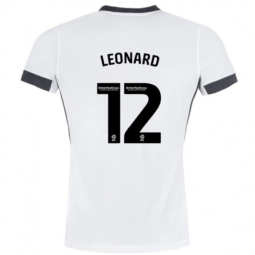 Danxen Kinderen Marc Leonard #12 Wit Zwart Uitshirt Uittenue 2024/25 T-Shirt