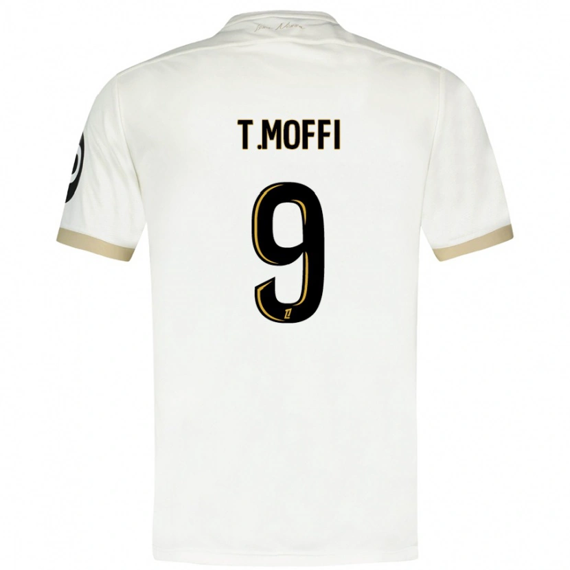 Danxen Kinderen Terem Moffi #9 Wit Goud Uitshirt Uittenue 2024/25 T-Shirt