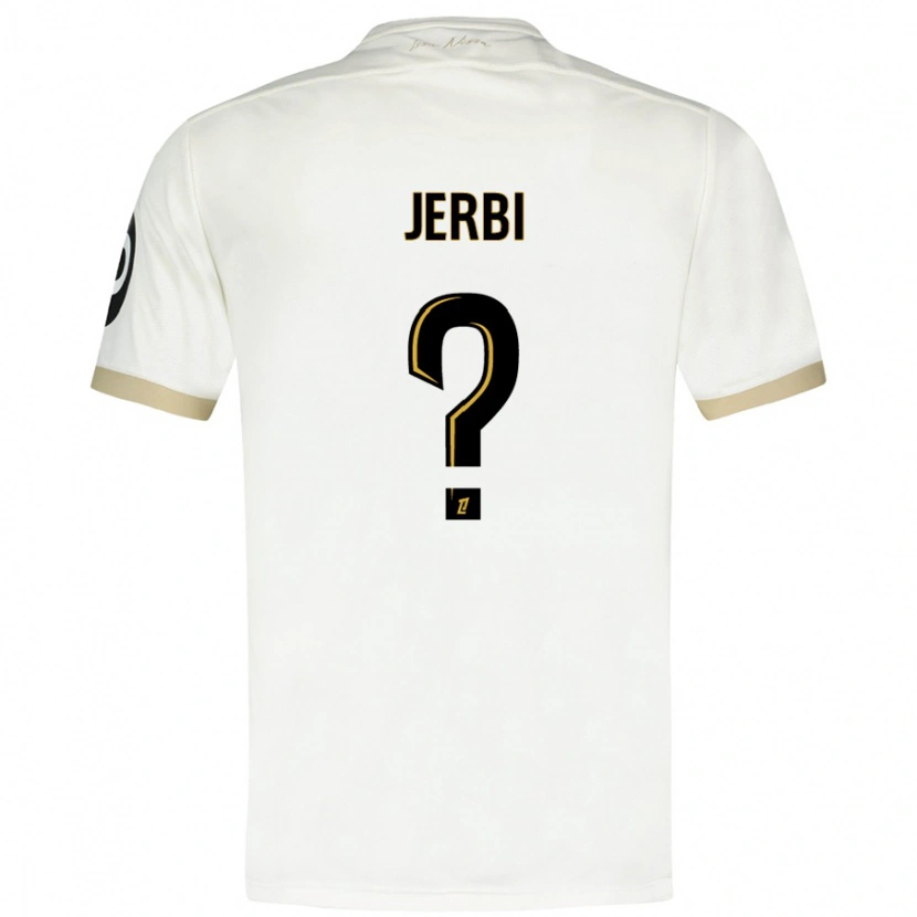 Danxen Kinderen Rayan Jerbi #0 Wit Goud Uitshirt Uittenue 2024/25 T-Shirt