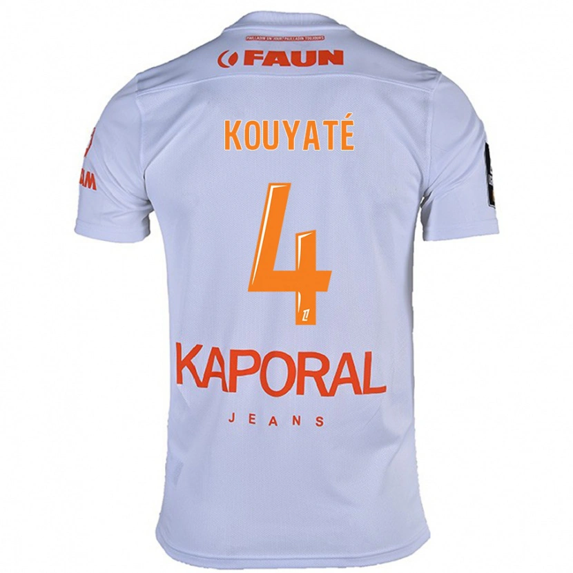 Danxen Kinderen Kiki Kouyaté #4 Wit Uitshirt Uittenue 2024/25 T-Shirt