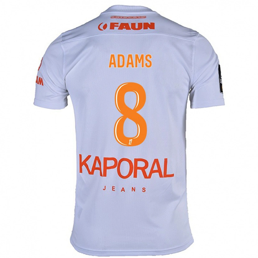 Danxen Kinderen Akor Adams #8 Wit Uitshirt Uittenue 2024/25 T-Shirt