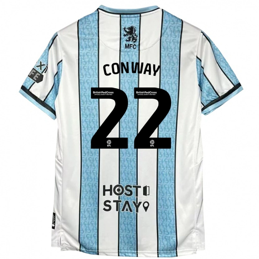 Danxen Kinderen Tommy Conway #22 Witblauw Uitshirt Uittenue 2024/25 T-Shirt