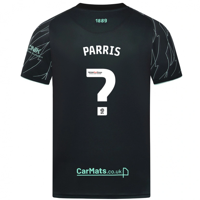 Danxen Kinderen Mekhi Haughton-Parris #0 Zwart Groen Uitshirt Uittenue 2024/25 T-Shirt