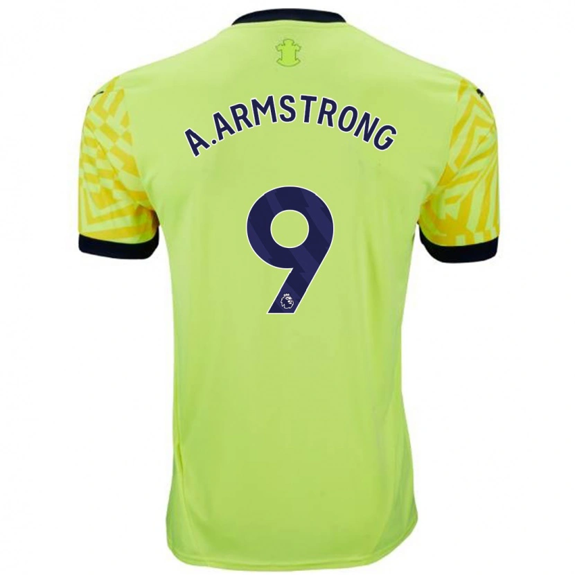 Danxen Kinderen Adam Armstrong #9 Geel Uitshirt Uittenue 2024/25 T-Shirt