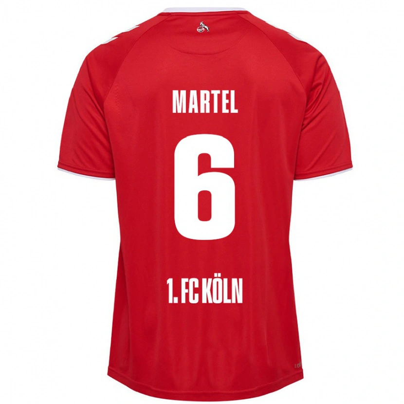 Danxen Kinderen Eric Martel #6 Rood Wit Uitshirt Uittenue 2024/25 T-Shirt