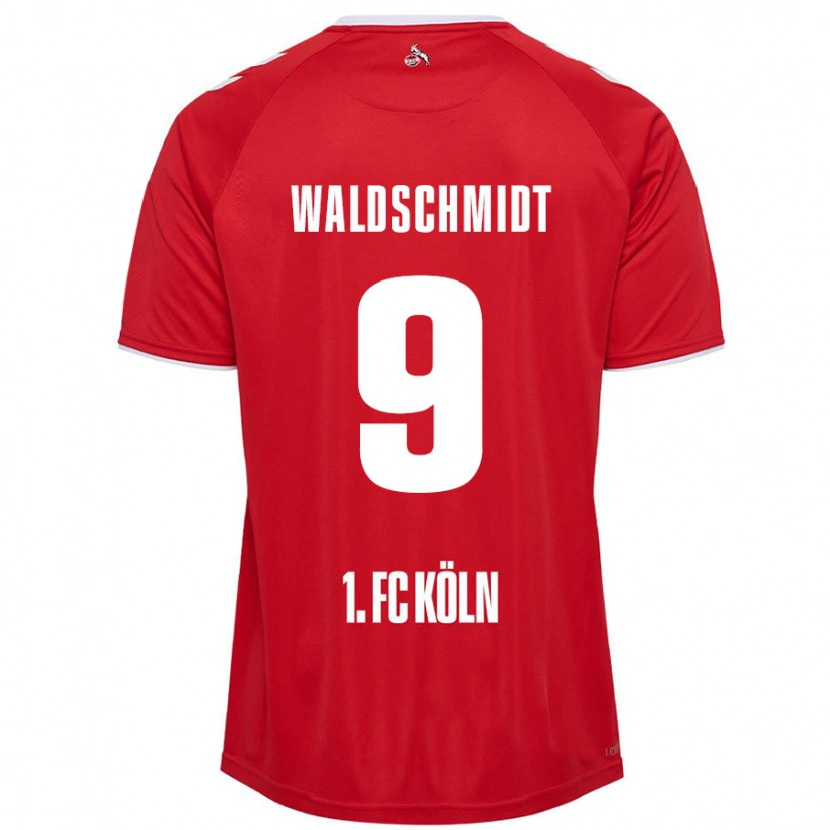 Danxen Kinderen Luca Waldschmidt #9 Rood Wit Uitshirt Uittenue 2024/25 T-Shirt